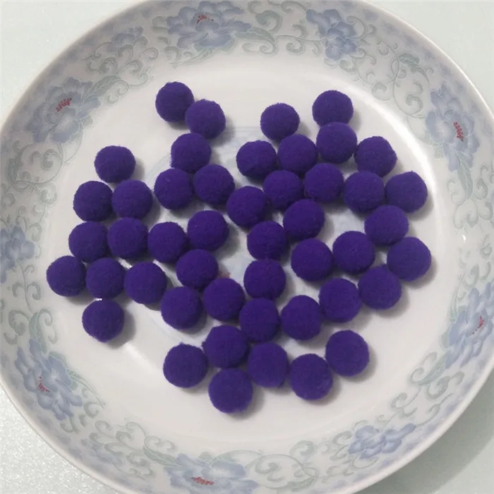 Dark Purple 50 шт 15 мм цветные круглые фетровые шары, помпоны для самодельных девушек, вечерние принадлежности для комнаты, свадебные украшения, фетровые шары, аксессуары - Цвет: Dark Purple