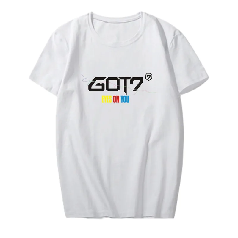 KPOP Корейская мода GOT7 новый альбом глаза на вас хлопковая футболка футболки PT720 |