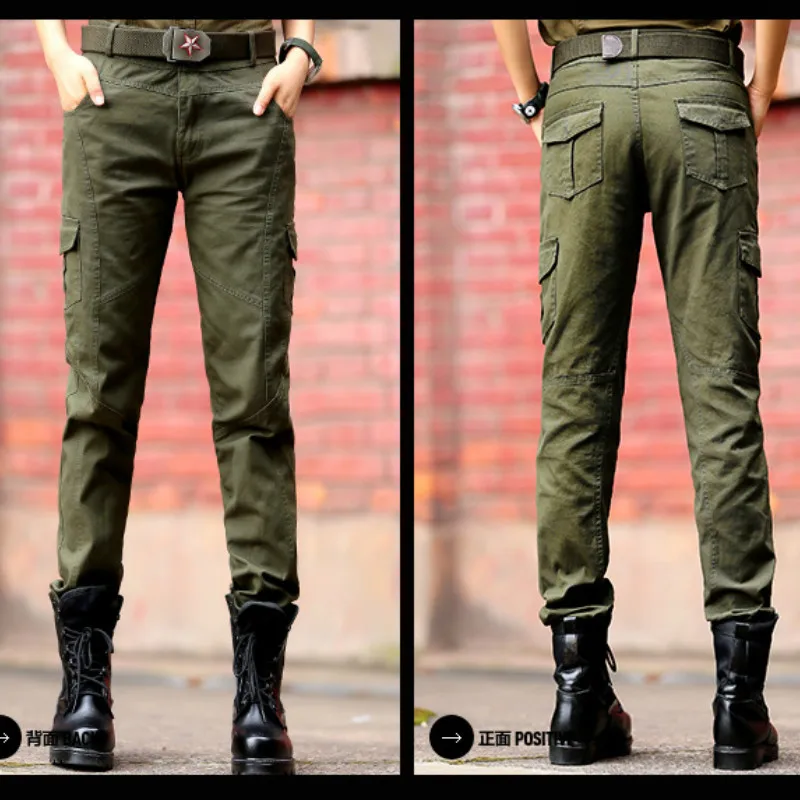 Women Cargo Jeans Pants Workout Casual Military Denim Overalls Ladies Straight Multi-pocket Trousers Pantalon Femme Sweatpants