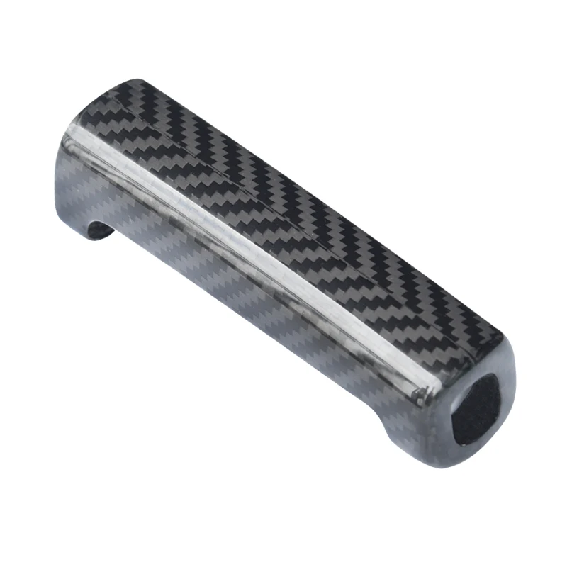 Hand brake cover Ручка переключения рулевого механизма автомобиля Настоящее углеродное волокно украшение для нового Смарт 453 fortwo forfour ручного тормоза крышка модификации аксессуары - Название цвета: Hand brake cover