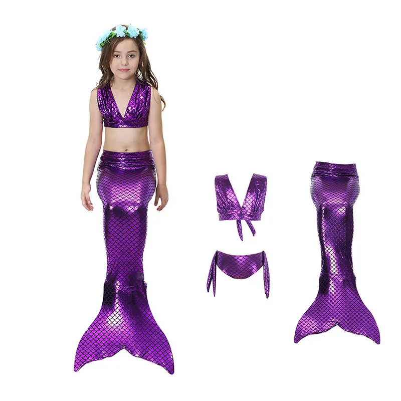 Лидер продаж Детский костюм маскарадный топ с хвостом русалки для девочек