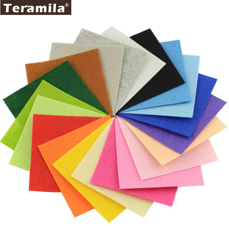 Однотонная 100% полиэфирная Нетканая фетровая ткань сделай сам упаковка для