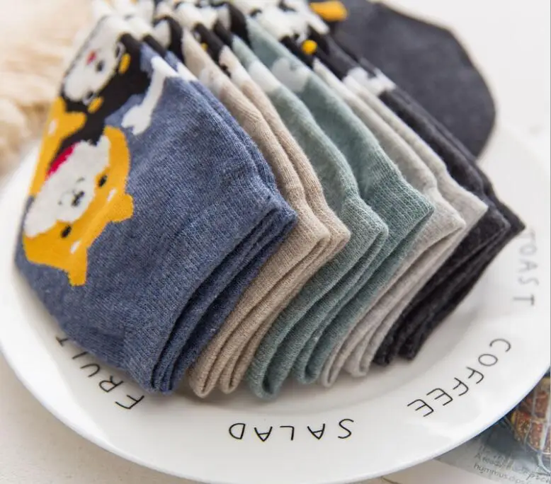 5 шт./партия новые женские носки хлопковая жаккардовая детская одежда с