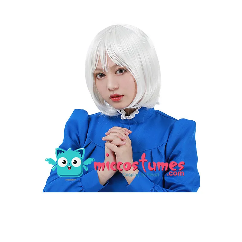 Синтетический парик Howl's Moving Castle Sophie короткий серебристый для косплея| |