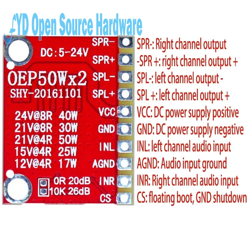 Мини модуль цифрового усилителя OEP50W * 2 плата супер комплект сделай сам 50Wx2 TDA7498
