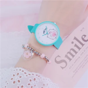 Часы с мультяшной Свинкой, Детские милые желейные подарки, Прямая поставка, детские наручные часы, новый тренд, Лидер продаж, минималистичные повседневные часы, Enfant