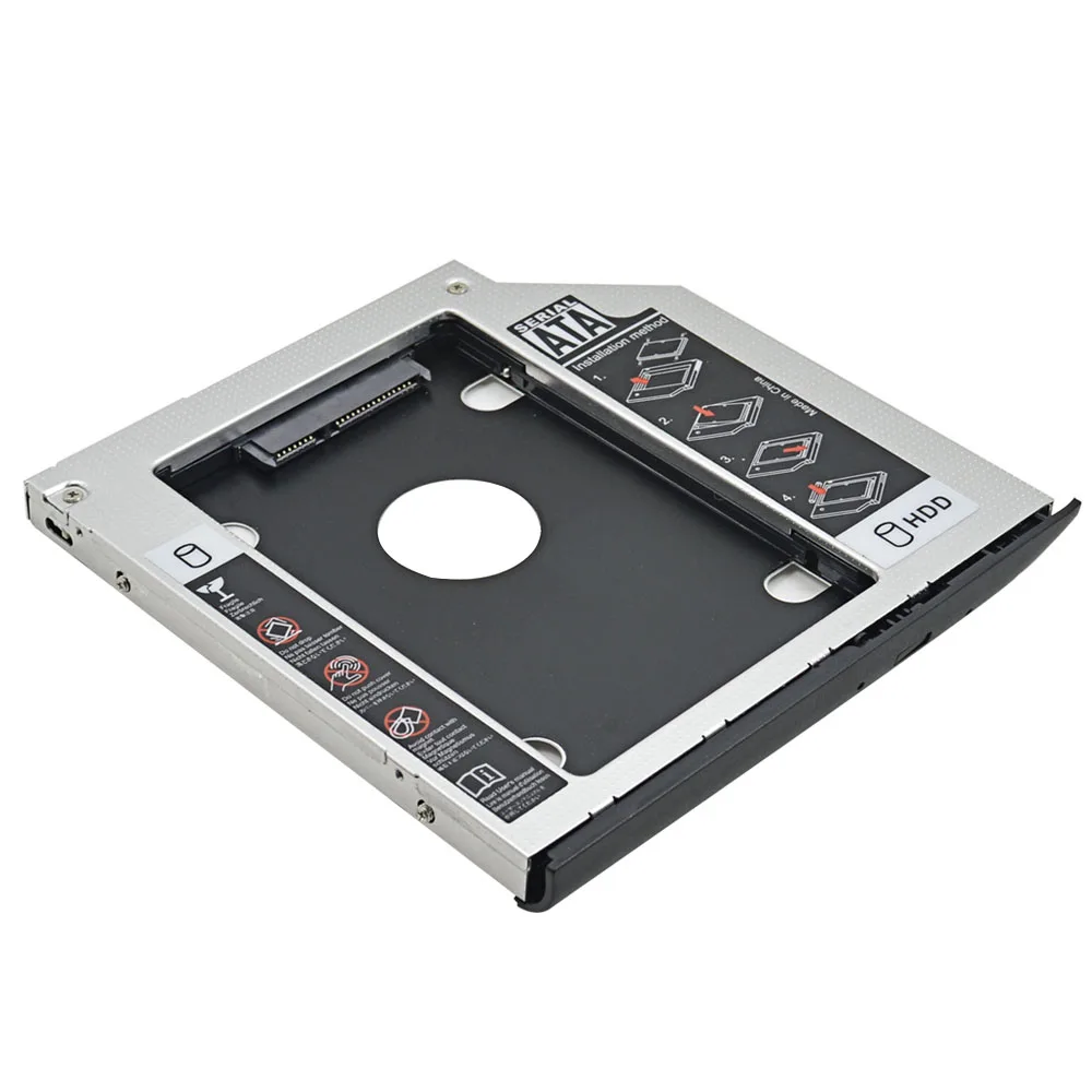 Алюминиевый переходник для установки второго жесткого диска 9 5 мм SATA 3 0 двойной