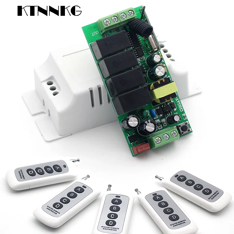 AC85 250V беспроводной пульт дистанционного управления 4CH DIY релейный приемник умный