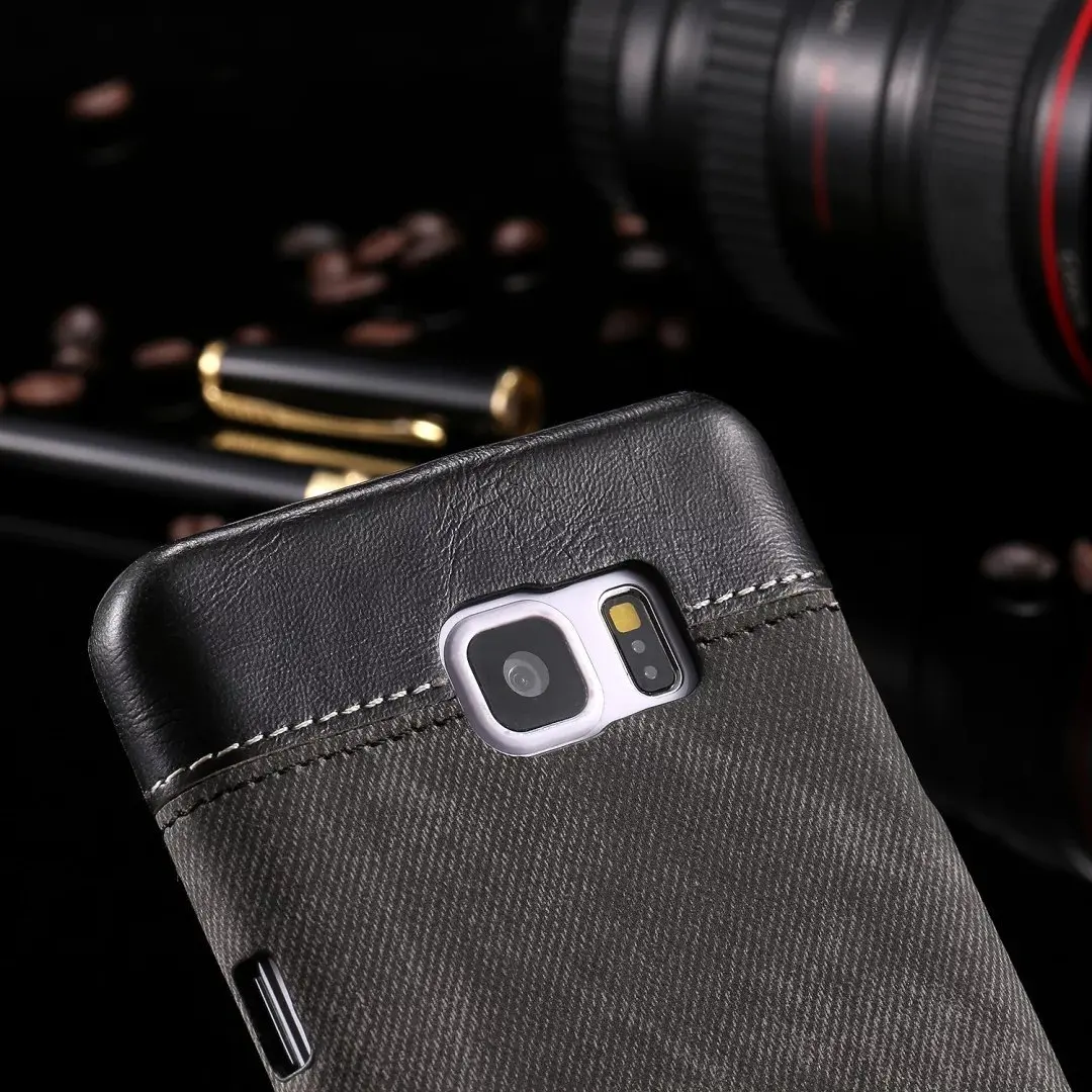 Жесткий чехол, кожаный ковбойский джинсовый стиль для Iphone 5, 5S, se, 6, 6 S, samsung Galaxy S6, S7 Edge, S8 Plus, Note 3, 4, A3, A5, A7, Ретро стиль, новинка