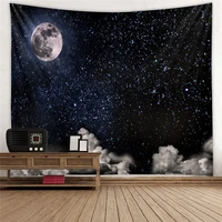 starry sky moon living room bedroom tapestry polyester modern tapestry wall hanging gobelin bedding cover home decor tablecloth