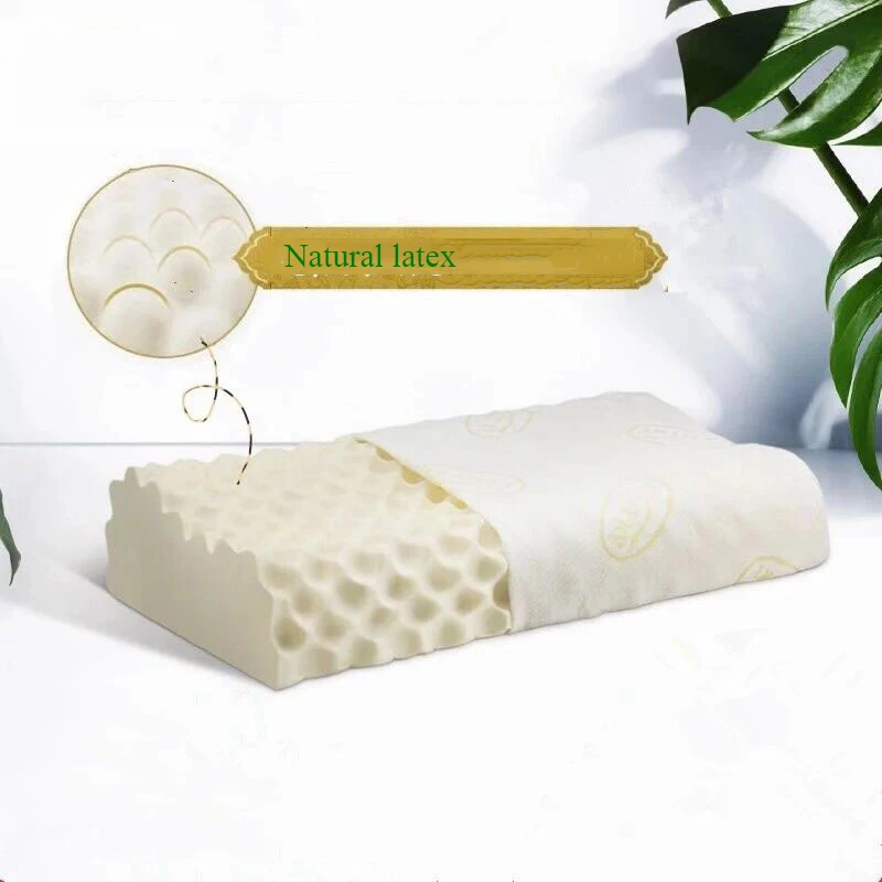 Латексная кровать подушка для сна с наволочкой Ортопедическая массаж шейного