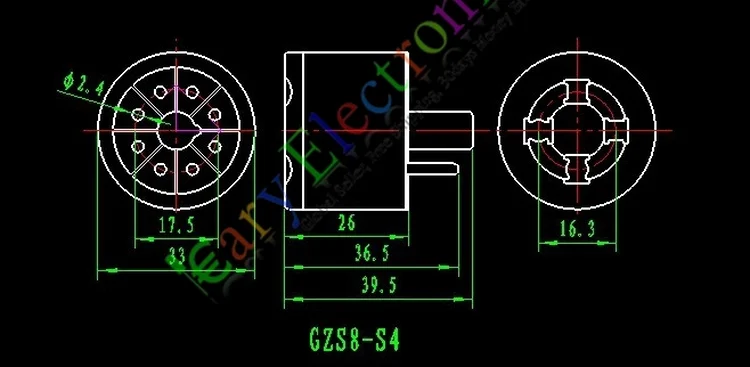 Оптовая и розничная продажа 2 шт. бакелитовая вакуумная трубка адаптер разъем 8Pin