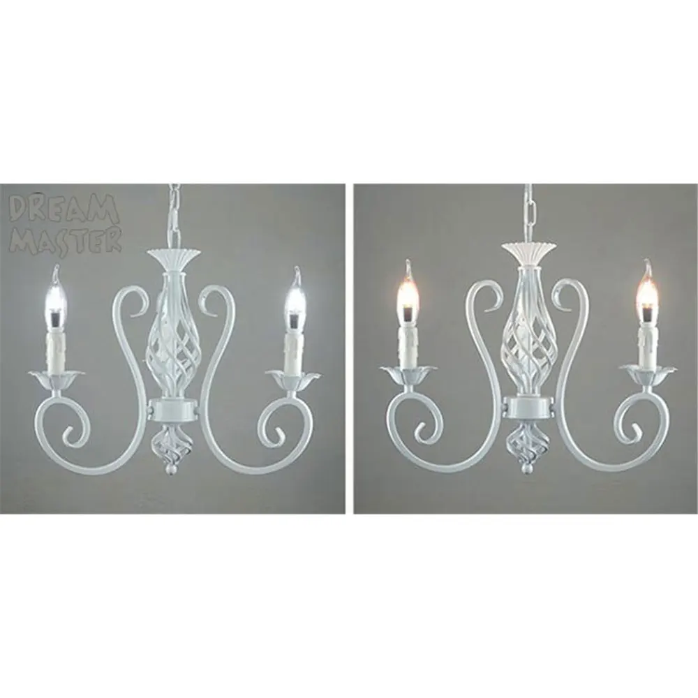 Lámpara de araña nórdica blanca para sala de estar, candelabro con lustre de hierro, 220V, 110V, para comedor, dormitorio, Vestíbulo