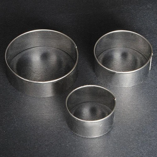 Горячее предложение 3 шт./компл. Круглый Круг из нержавеющей стали для печенья