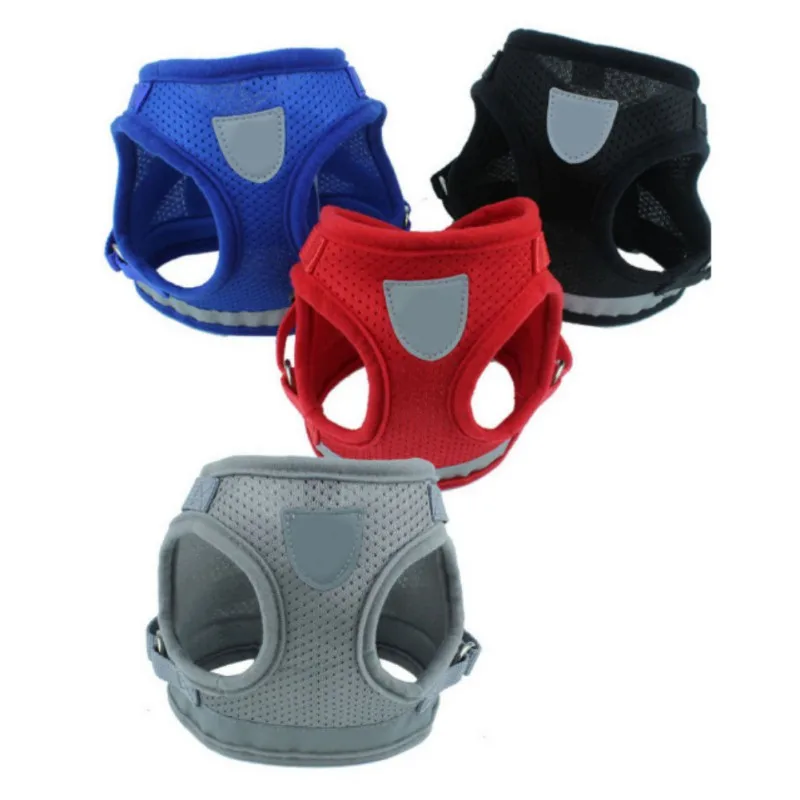 Шлейка для собак и кошек регулируемый Светоотражающий поводок из полиэстера