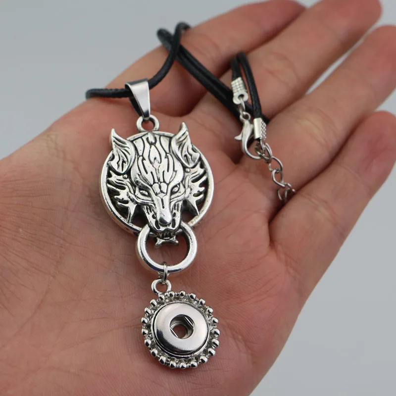 15 стилей на выбор! Серебряная веревочная цепочка ожерелье с волком 12 мм 18