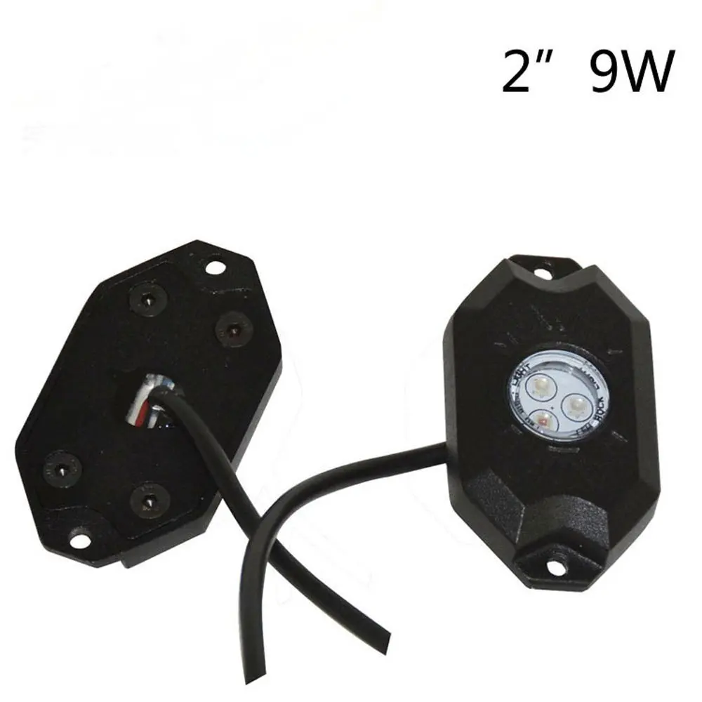 4 шт. x Pod Mini Bluetooth RGB LED Rock Lights Мультифункциональный для внедорожника 4x4 Jeep Wrangler включен.
