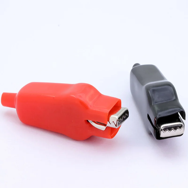 2 шт. обшитые зажимы типа Аллигатор электрические Тестовые провода сделай сам