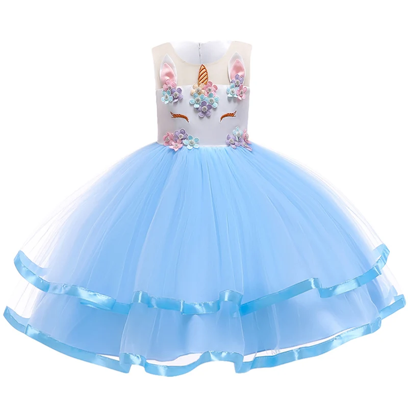 2019 Girls Dress Summer Unicorn Party Kids Dresses For Cosplay Easter Carnival Costume Princess | Детская одежда и обувь