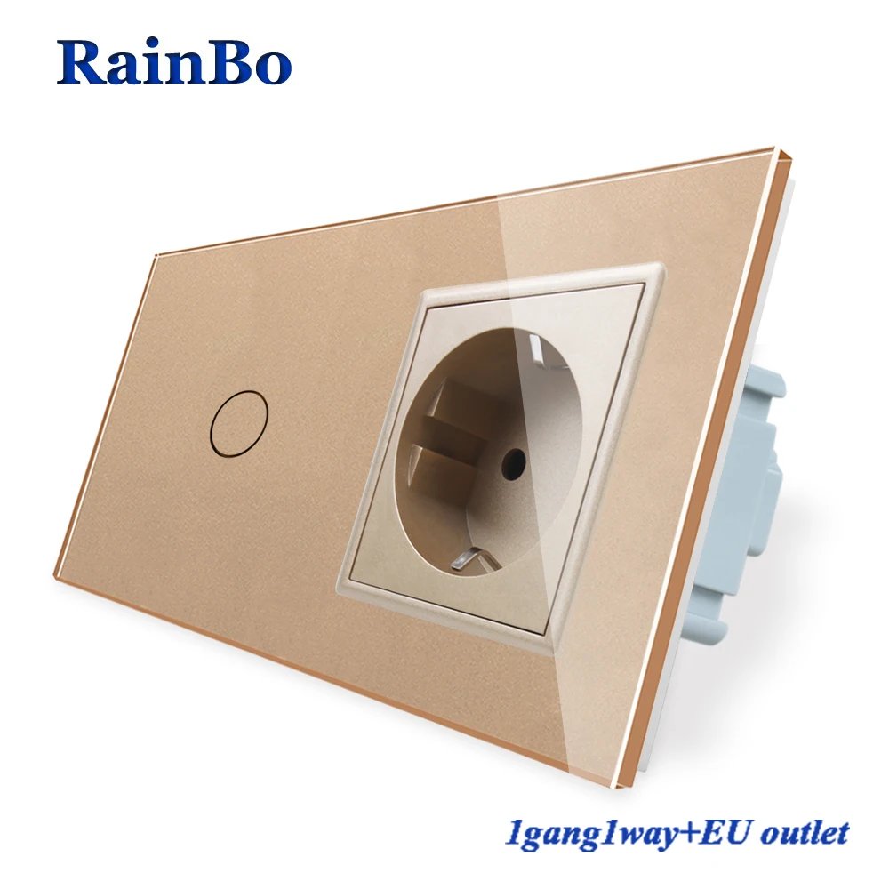 RainBo Luxury сенсорный экран контроль закаленного стекла панель настенного освещения