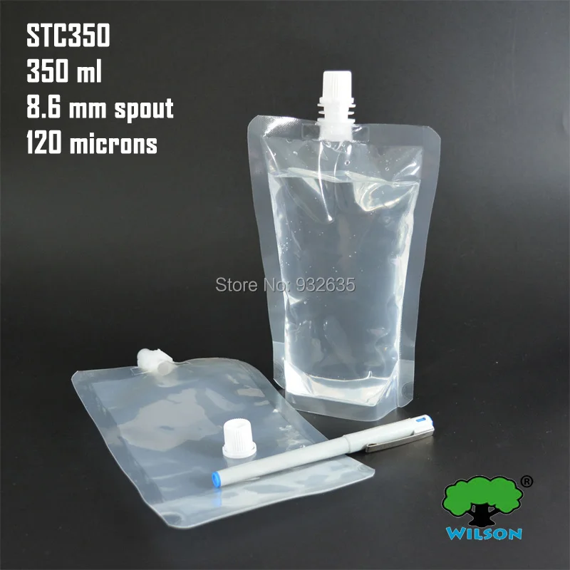 Фотоемкость (350 мл) Минимальный заказ 20 шт. прозрачный носик стоячий пакет мешок