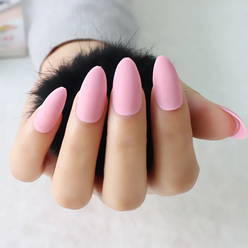 2020 самые популярные модели длинных заостренных накладных ногтей конфетных