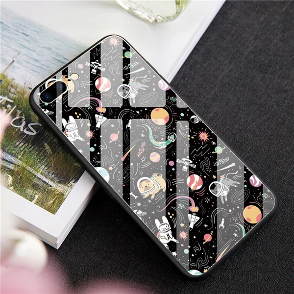 4415 Роскошные DIY для iphone 7 8X10 Plus 6s 6 Капа пользовательский космический астронавт чехол из закаленного стекла для телефона для iphone 11 Pro XS чехол для MAX XR - Цвет: 4415