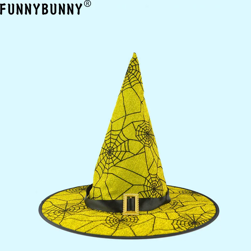 FUNNYBUNNY Хэллоуин Мяч ведьмы реквизит тыква шляпа паутина шаблон Шляпа Волшебника