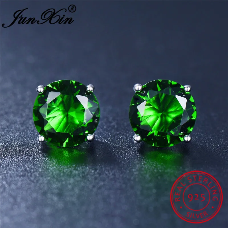 Радуга круглые серьги-гвоздики для женщин и мужчин черные зеленые синие желтые