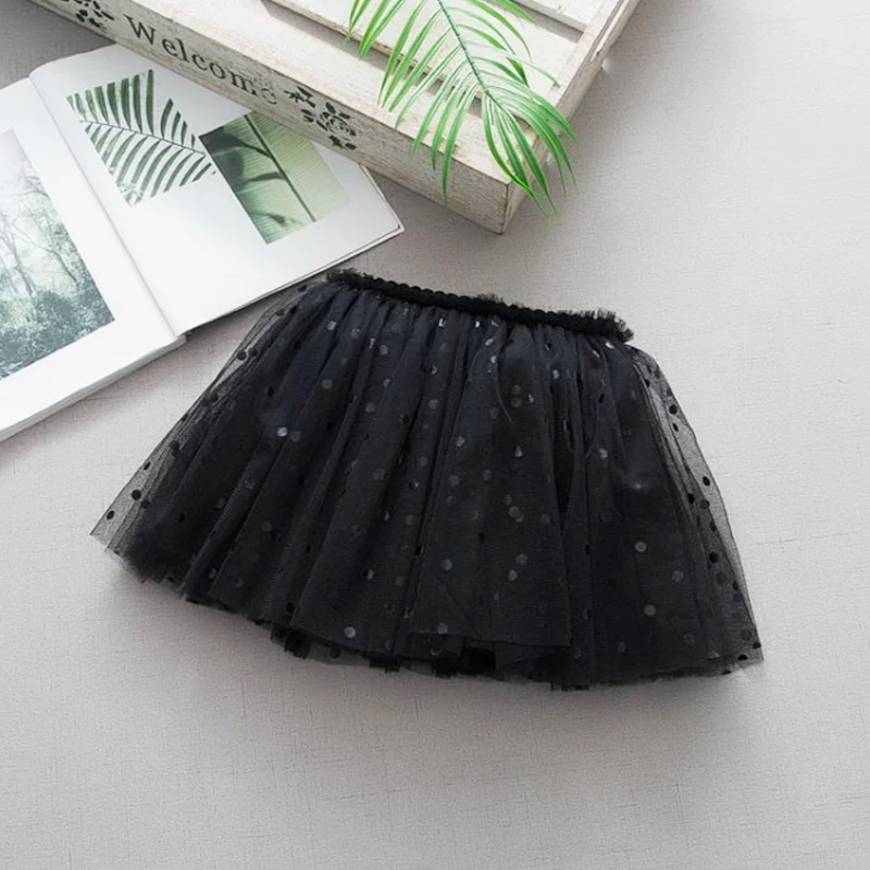 Spring Summer girls tutu skirt baby mini kids children bottoms fashion dot patch mesh 2 to 9 yrs | Мать и ребенок