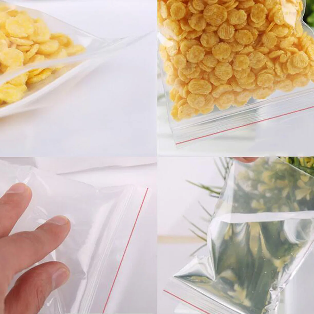 Хорошее 100 шт./упак. ювелирные изделия Ziplock молния замок Reclosable Пластиковые