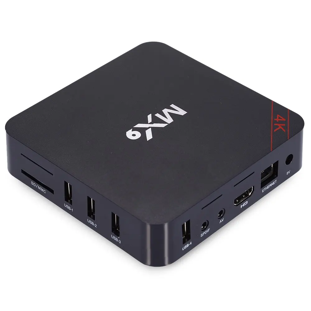 Горячие MX9 ТВ Box Android 4 RK3229 Quad-core 2 ГГц Wi-Fi онлайн медиа плеер Arm Mali-400 Декодер каналов