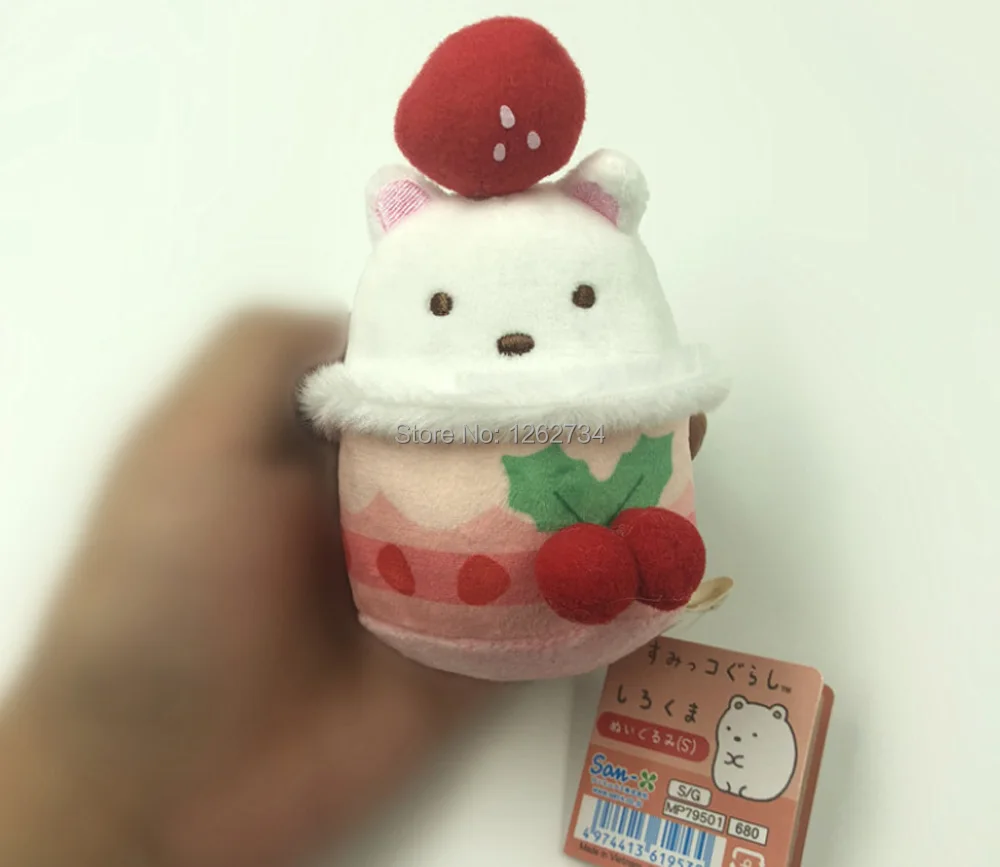 8 шт./компл. Рождество версия Sumikko Gurashi плащ красный Кепки 9 см Подвеска плюшевая