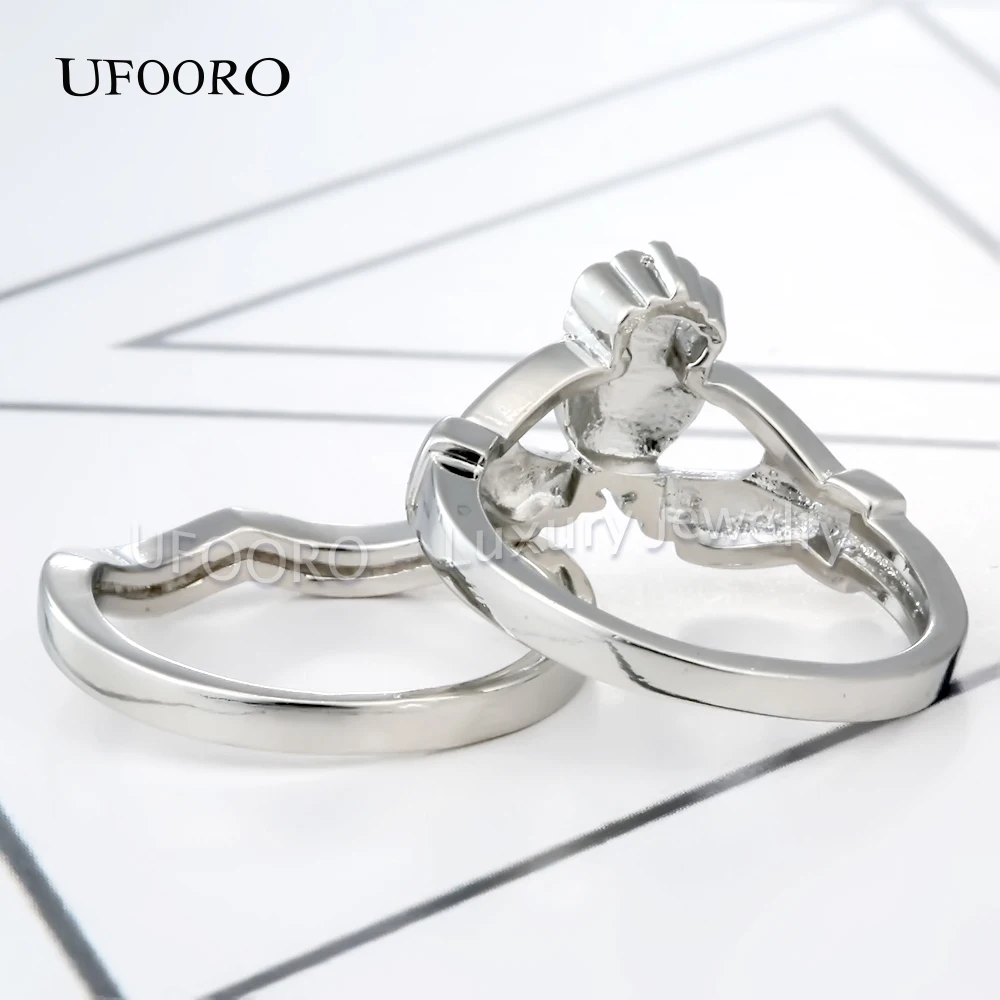 Кольцо UFOORO в стиле ретро с надписью hand to hold heart кольца панк для мужчин женщин