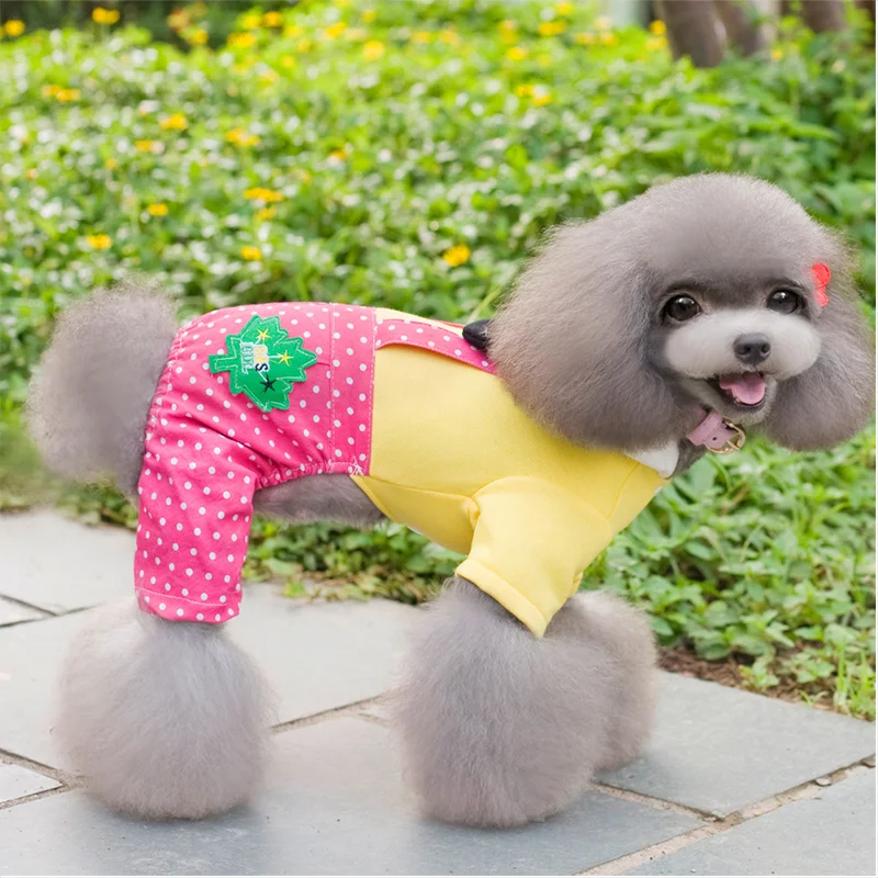 2017 Одежда с принтом в виде собак прекрасный панда Собака комбинезон капюшоном