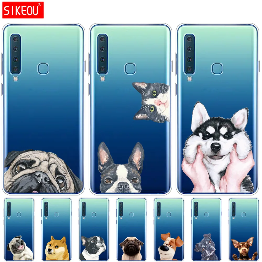 Чехол для Samsung A50 чехол Galaxy A60 A10 A30 A40 A70 A 50 2019 A9 A7 2018 Собака и кот Хаски Акита
