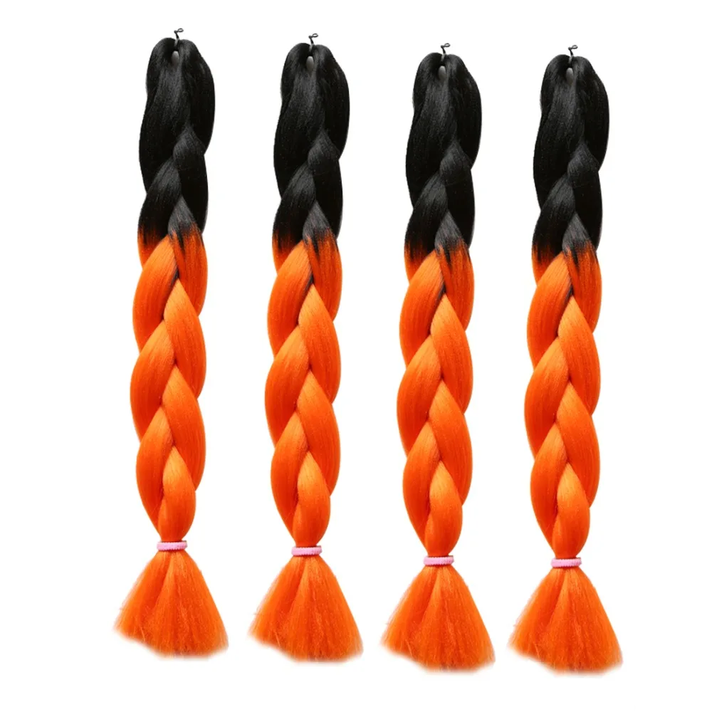Черный и Серый Волос 24 100 г Ombre Крючком BraidTwo Тон Высокая Температура Волокна Kanekalon