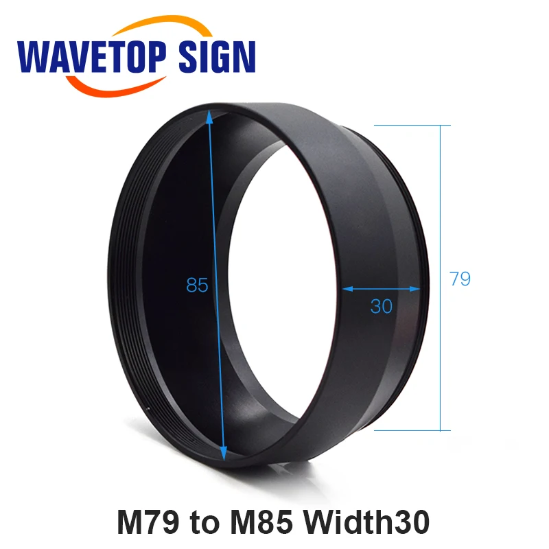 wavetopsign laser mark machine scan lens adapter ring m79 change to m85 extend ring width 15mm 18mm 20mm 22mm 30mm free global shipping
