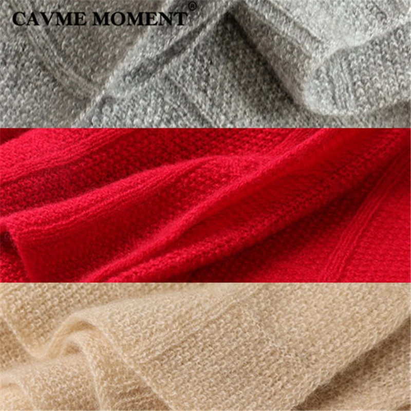 

CAVME Knitting Cashmere Scarf Women Ladies Basic Long Scarves Solid Color Elegant Luxury Wraps Shawl 99% Cashmere 70*180cm