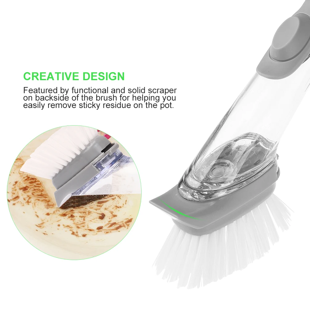 8 шт. кухонная Чистящая щетка Скраб для мытья посуды чаша с заправкой жидкого мыла