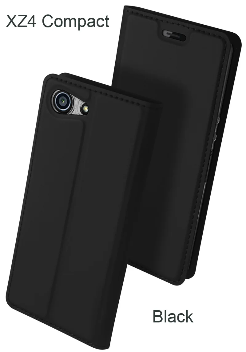 Black DUX DUCIS чехол для sony Xperia 1 8 XZ4 Compact Book Флип кожаный бумажник Coque чехол - Цвет: Black