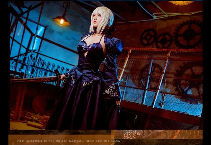Игра FGO Fate Grand Order альтер из новеллы Fate Saber вечерние платья для женщин Хэллоуин Рождество Cos косплей костюм