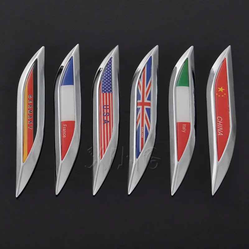 Стикер Fender для автомобиля 1 пара Национальный флаг боковое крыло значок Италия