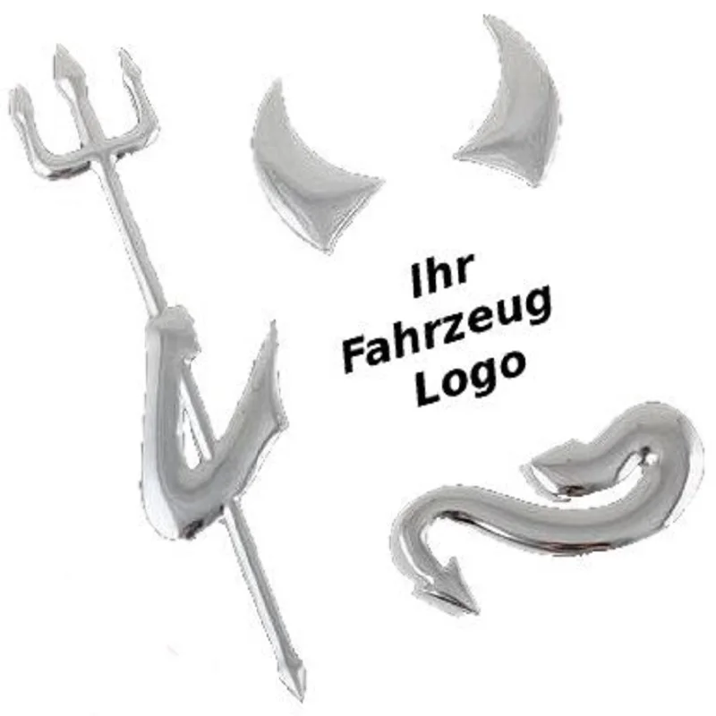3D хром дьявол в наклейки для автомобиля логотип украшения на заказ демон 4 шт. VW Polo