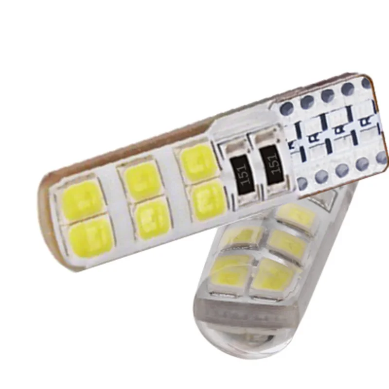 100 шт. Оптовая Продажа T10 Светодиодная автомобильная лампа 12 В lampen 12smd w5w