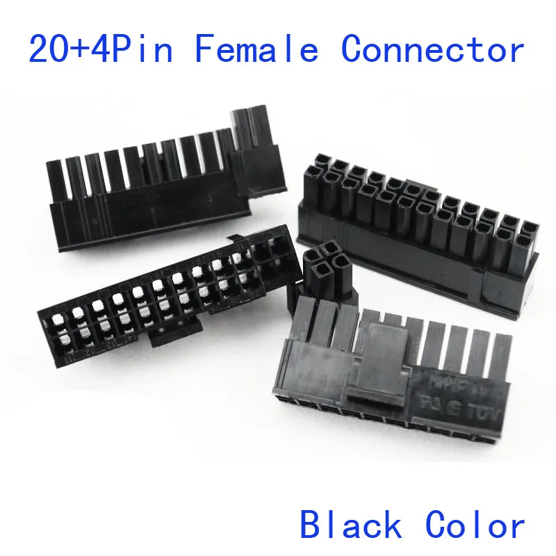 10pcs 20 plus 4pin ATX female connector black Molex JMT 5557 | Обустройство дома