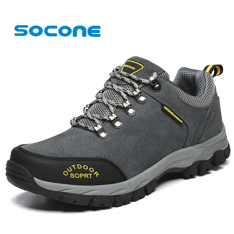 SOCONE/Мужская обувь для пеших прогулок Сезон Зима замшевая треккинга мужские