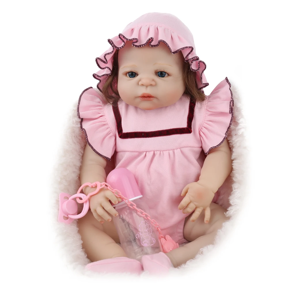 NPKDOLL Кукла реборн силиконовый новорожденный бэби 55 см одежда игркушки для