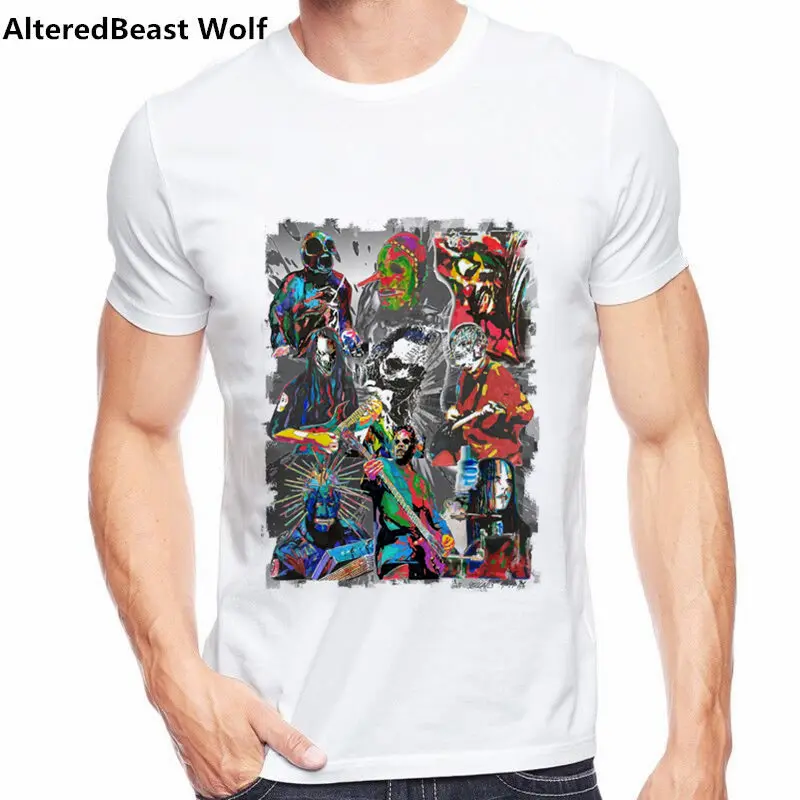 Мужская футболка с коротким рукавом Slipknot в стиле панк 2019 | Футболки