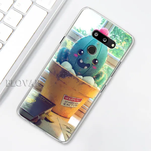 Чехлы для телефонов с кактусами для LG G6 G7 Plus G8 ThinQ V40 V50 ThinQ Q6 Q7 Q8 Жесткий Чехол для ПК - Color: J015